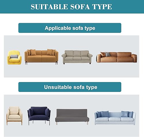 Miniatura 8 de Jin Le Funda de sofá modular en forma de L para perros (3 plazas y 3 plazas, caqui), funda para diván para perros con parte inferior elástica y