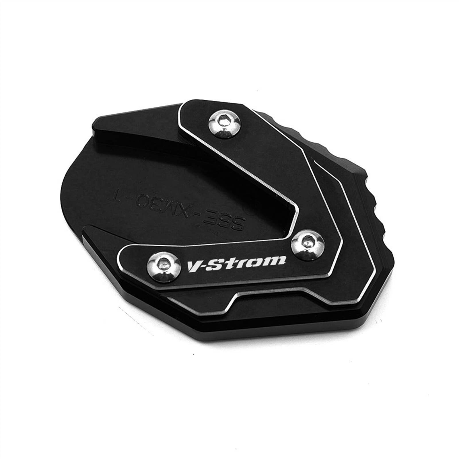 Motorcycle Foot Side Stand Pad Kickstand Enlarger Plate Support Extension For Suzuki V-Strom 250 DL250 GW250 2017-2020 Motorcycle Replacement Parts(Black)