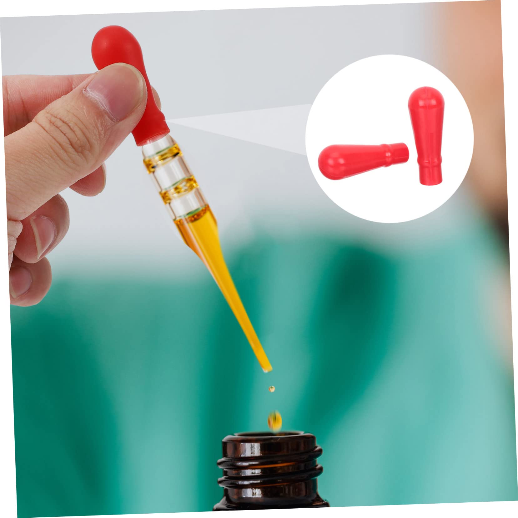Cabilock 4 Set Tappi Ricambio Per Pipette Gomma Per Contagocce Per Laboratori E Uso Personale 50 Pezzi * 4