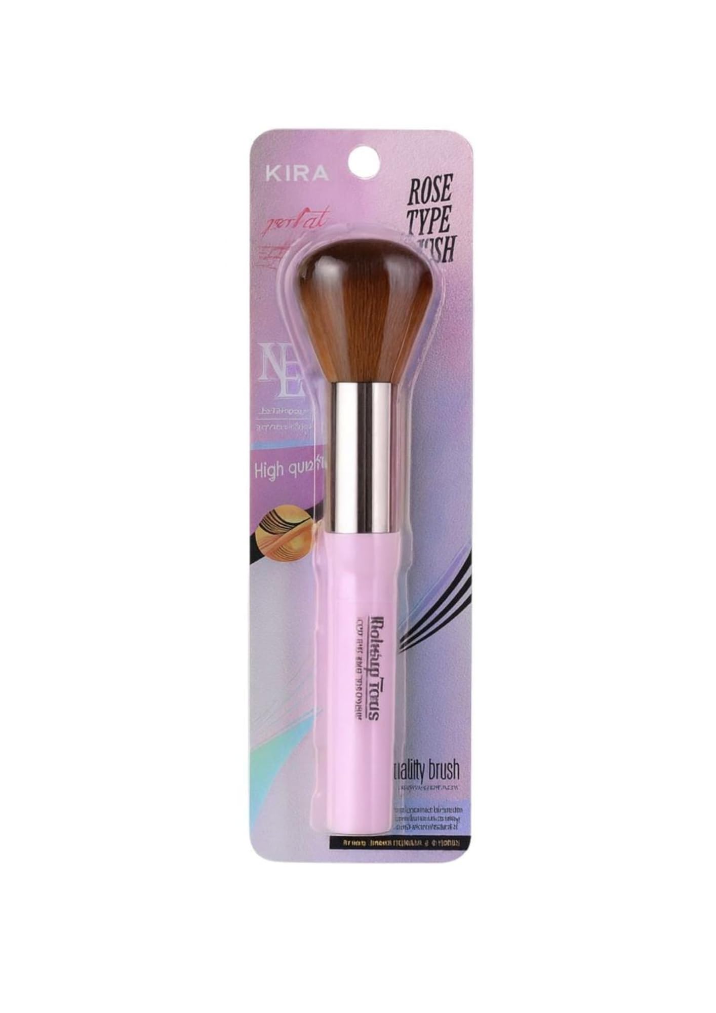 KIRA Rose Style Makeup Brush – Professional Face Powder & Blush Applicator, Soft Bristles BM109-11 (PURPLE)-image-9
