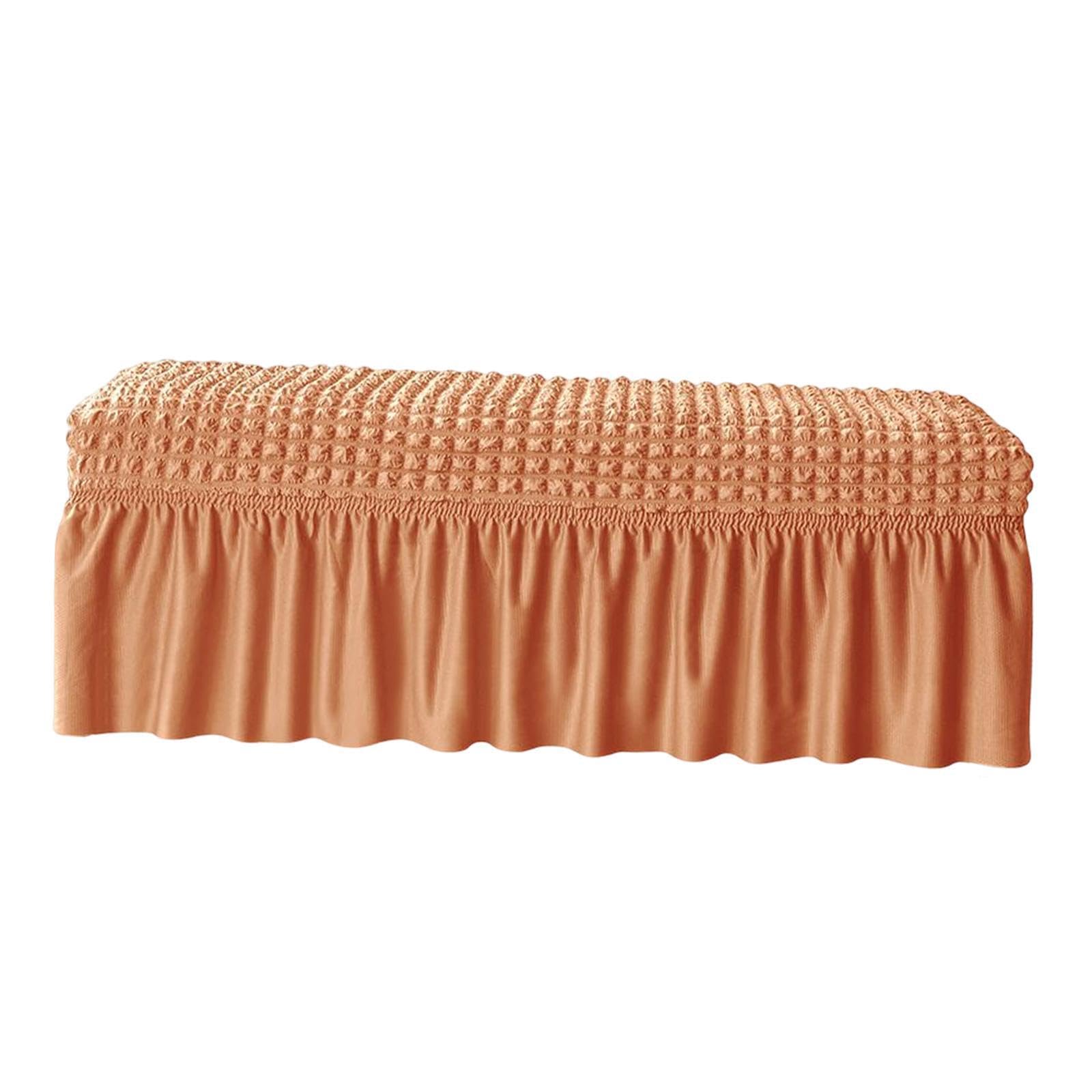 AMSLSIU Dining Bench Cover Washable Slipcover Guaranteed, Orange, 80cm-130cm
