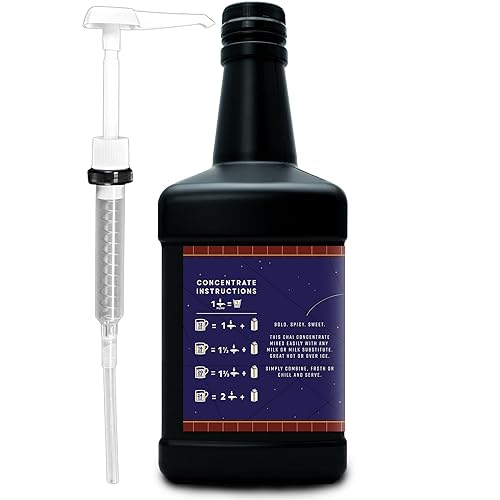 Miniatura 9 de Maya Tea Full Moon Chai Concentrado Original Classic Indian Inspired Azúcar de caña orgánico sabores naturales 64 onzas con bomba blanca