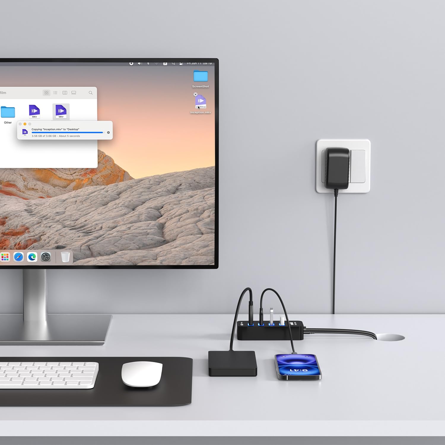 Atolla 4-Port USB 3.0 Hub with 4 Data Ports, 1 Smart Charging Port, Individual On/Off Switches and 5V/3A Adapter — Amazon image 8