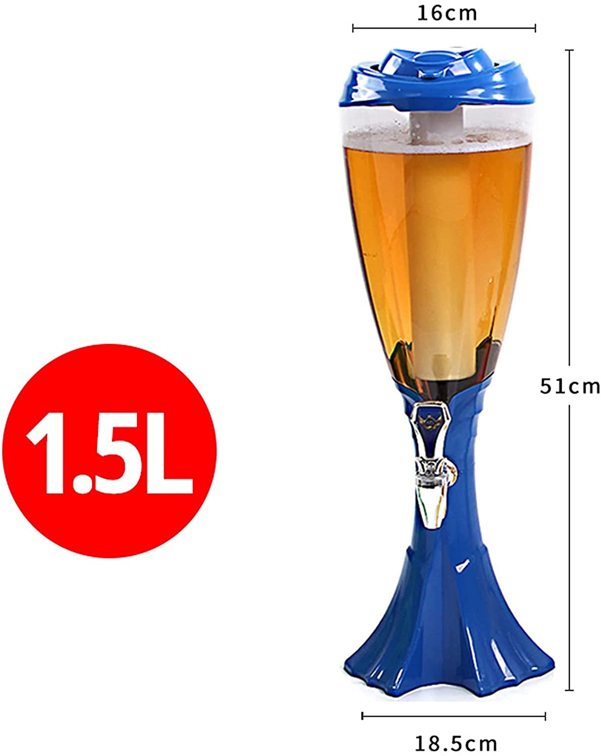 MU Bierturm, Bierfass Spender Für Home Party Bar Draft Bierpumpe/Bier Tap Weinset,1,5L.