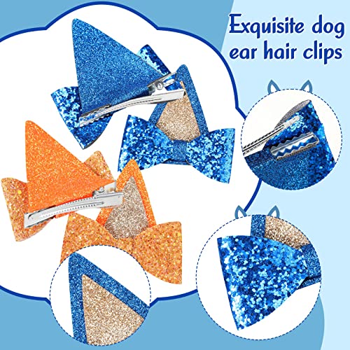 Bicllcsdd BICLLCSDD-1 Dog Birthday Party Supplies,Blue Party Decorations Ears Hair Bow Clips For Kid, Boys And Girls Halloween Costume Accessories Animal Cosplay thumb #4