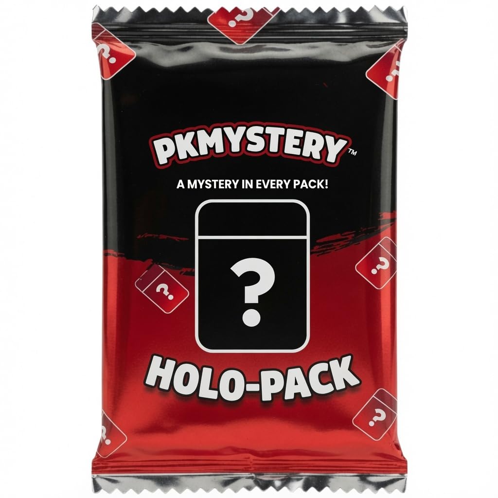 PKMystery 10-Card Foil Pack – Compatible with Pokémon Trading Cards, All Unique, No Duplicates, English Only + Bonus Rare & Foil Energy Card