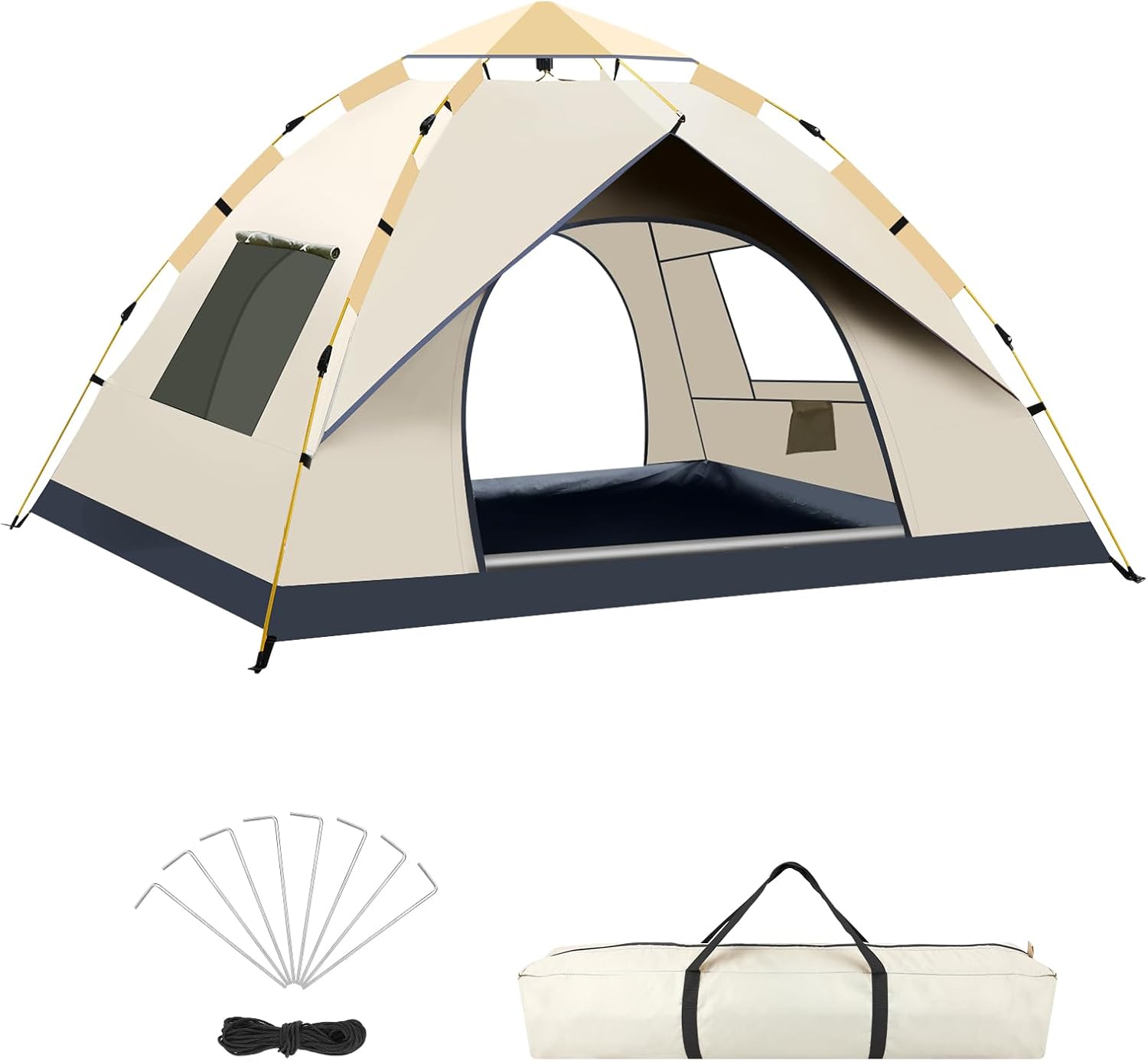 SAN LIKE Camping Tent 2/3/4 Person Instant Easy Pop Up Tents for Camping Lightweight Backpacking Automatic Family Easy Set Up Tent,Portable Dome Tent for Camping Hiking Traveling