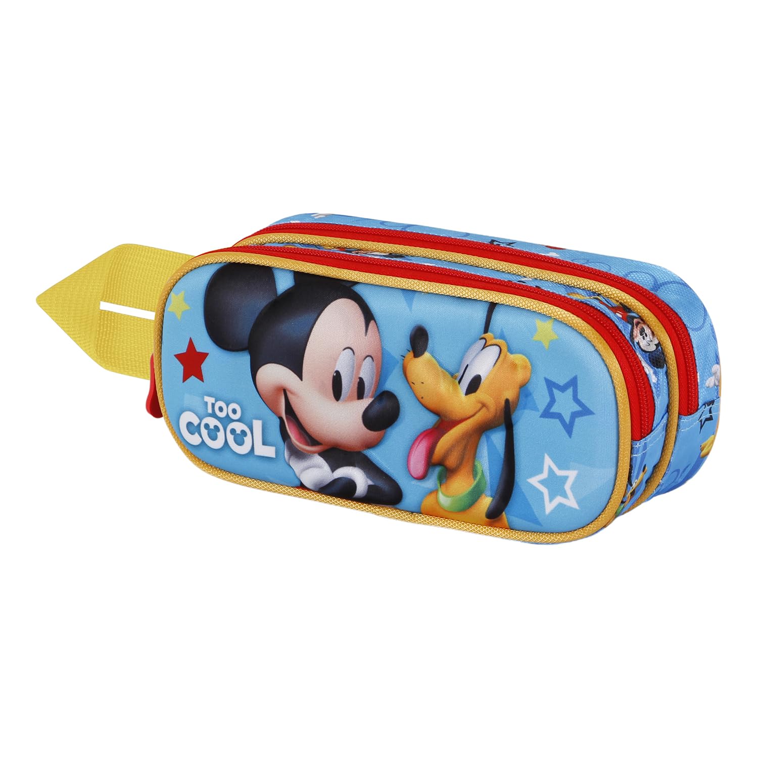 Disney Mickey Mouse Pal-3D Double Pencil Case, Blue, 22 x 9.5 cm