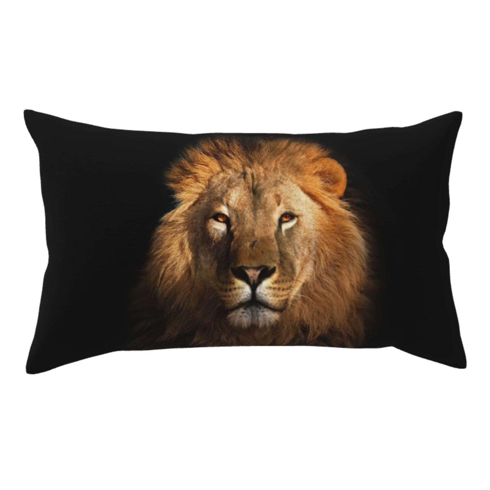 WSHFFILO African animal lion printed Pillow Case 20x36in Corduroy Throw Pillow Cover