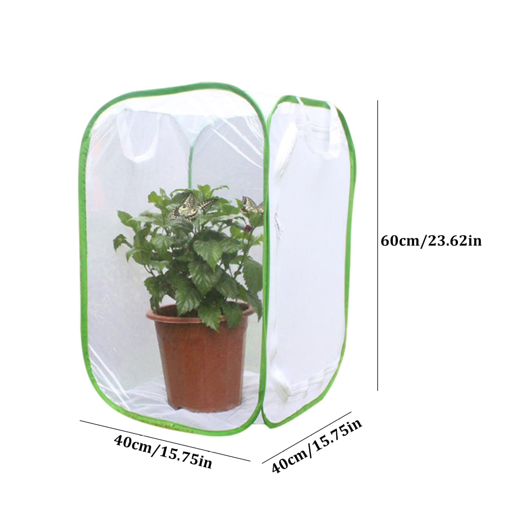 Yeory Butfly reproduisant Net Pliage Habitat Habitat Cage de Papillon Blanc Cage de Papillon pour Enfants Garden Science Education Tool 40x40x60cm, Cage Papillon