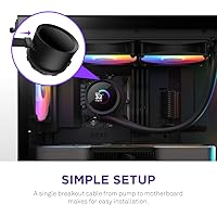 Vista 43 de NZXT Kraken 280 RGB - Enfriador líquido de CPU AIO RL-KR280-W1-11.024 in - Pantalla LCD cuadrada personalizable de 1.54 pulgadas para imágenes