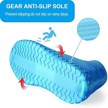Waterproof Shoe Covers Reusable Silicone Cover Shoes Rain Boots for Men Women Kid, Galoshes Rubber Overshoes for Kitchen Outdoors Garden etc (Small, White)