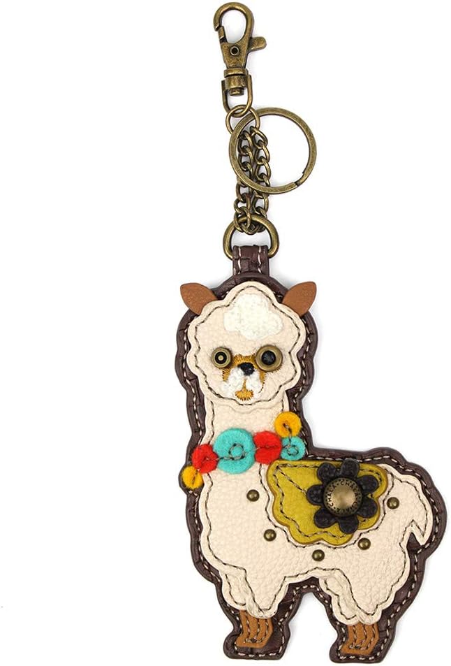 Farm Collection Women's Decorative Key Fob Accessory - Llama