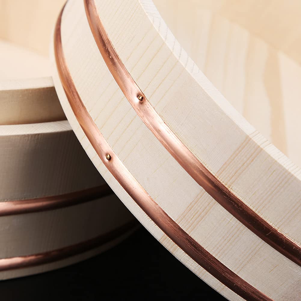 Cuve De Mélange De Riz en Bois De Pin, Bol De Refroidissement pour Riz À Sushi, Seau De Cuisine Japonaise, 12 Tailles, 27X7,5 Cm (48X12Cm)
