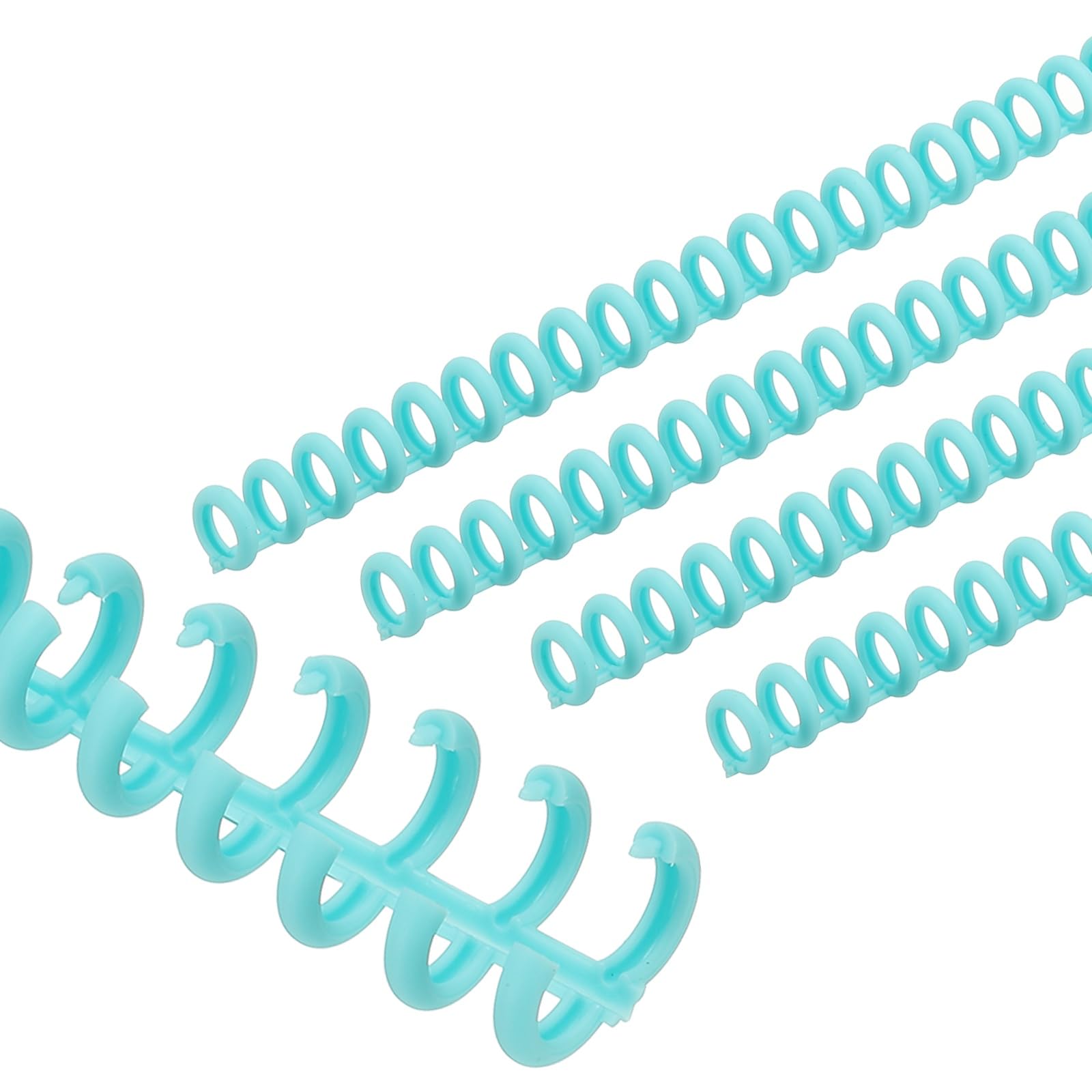 Photo 1 of PATIKIL 8.5mm(0.3") Spiral Binder Ring,10 Pcs 30 Rings 25 Sheet Capacity Comb Binding Spines for Binding Paper Sheets Notebook Calendar Picture Album, Blue