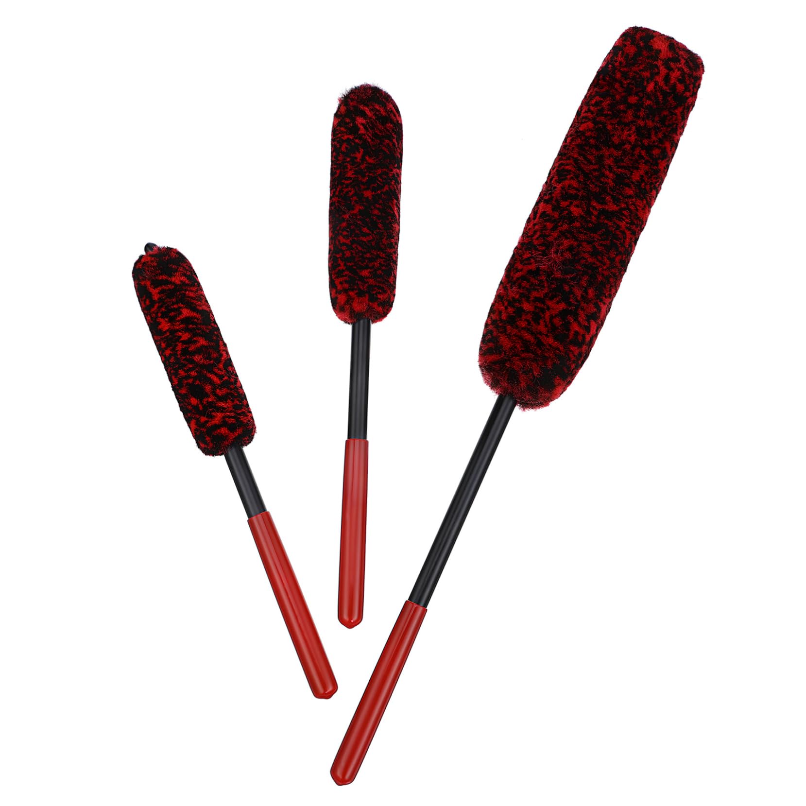 Ciieeo 3 Set Spazzola per La Pulizia degli Pneumatici Detergente per Ruote Macchia Ruota Auto Puscella di Pulizia delle Ruote Spazzola per Ruote Plastica Rosso 3 Pezzi*3