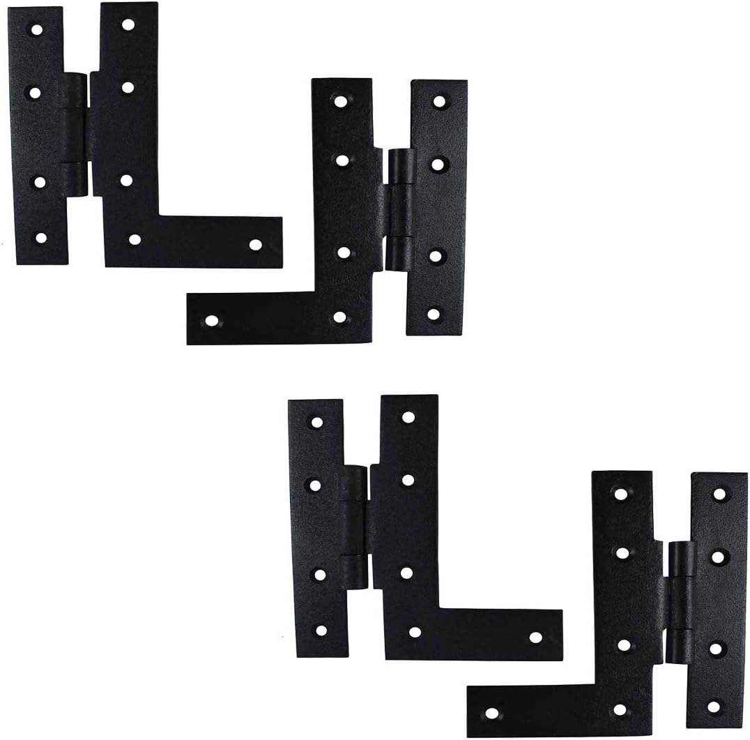 Renovators Supply Manufacturing Hinges 4 in. Black HL Offset