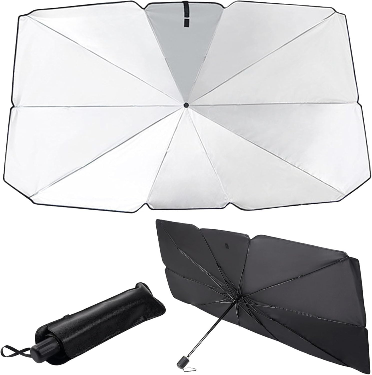 LLSSIxinzz Car Windshield Sunshade Umbrella for Toyota C-HR CHR Hybrid/C-HR EV A-Gasoline 2016-2026, Foldable UV Block Sun Visor Reflector Protector Heat Isolation