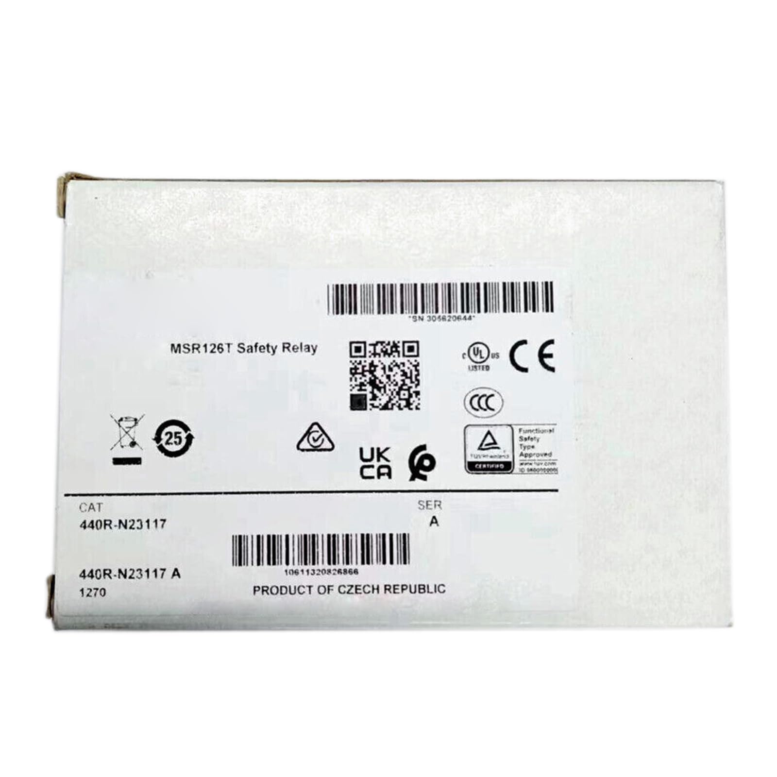Relais de sécurité 440R-N23117 MSR126T 24V AC DC neuf en boîte avec une garantie de 1 an