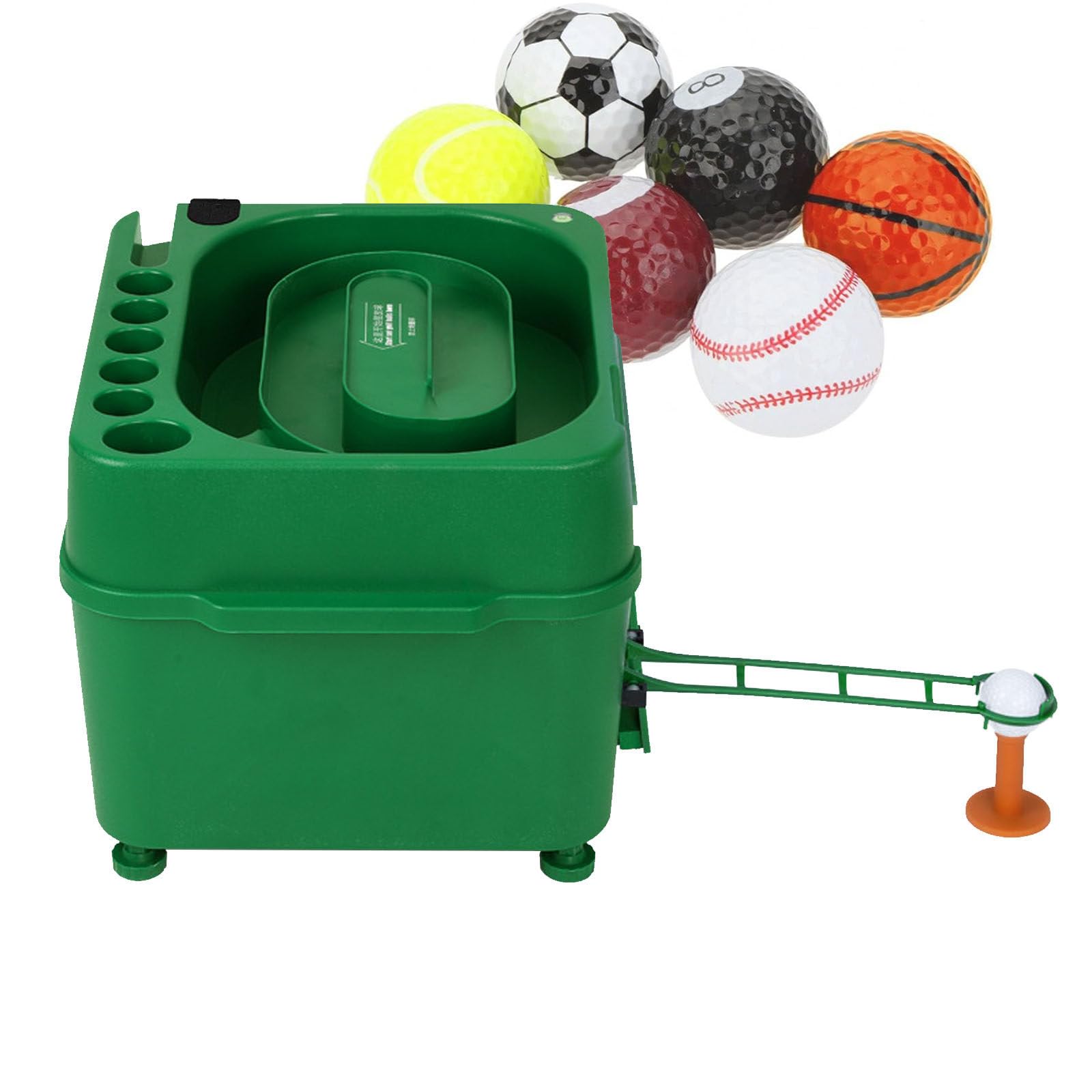 Distributore Automatico Di Palline G/Olf, Macchina Per Tee Da Allenamento G/Olf Con Supporto Per Mazze, Contenitore Per Mazze G/Olf, Adattatore Per Driver, Grande Capacità Per 40 Palline