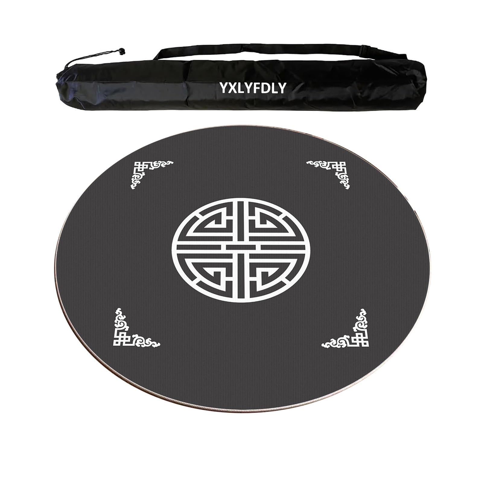vrfvsdasAAS Thickened and Non-Slip with Carrying Bag, Large Play Mat for Mahjong, Poker, Card, Board, Tile Games(Dark Grey,140cm/55.11in)