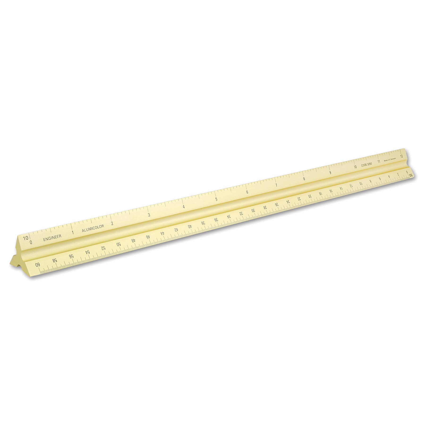 Alumicolor Aluminum Engineer Solid Drafting Scale 12IN Gold Gold 12  | amzdealz