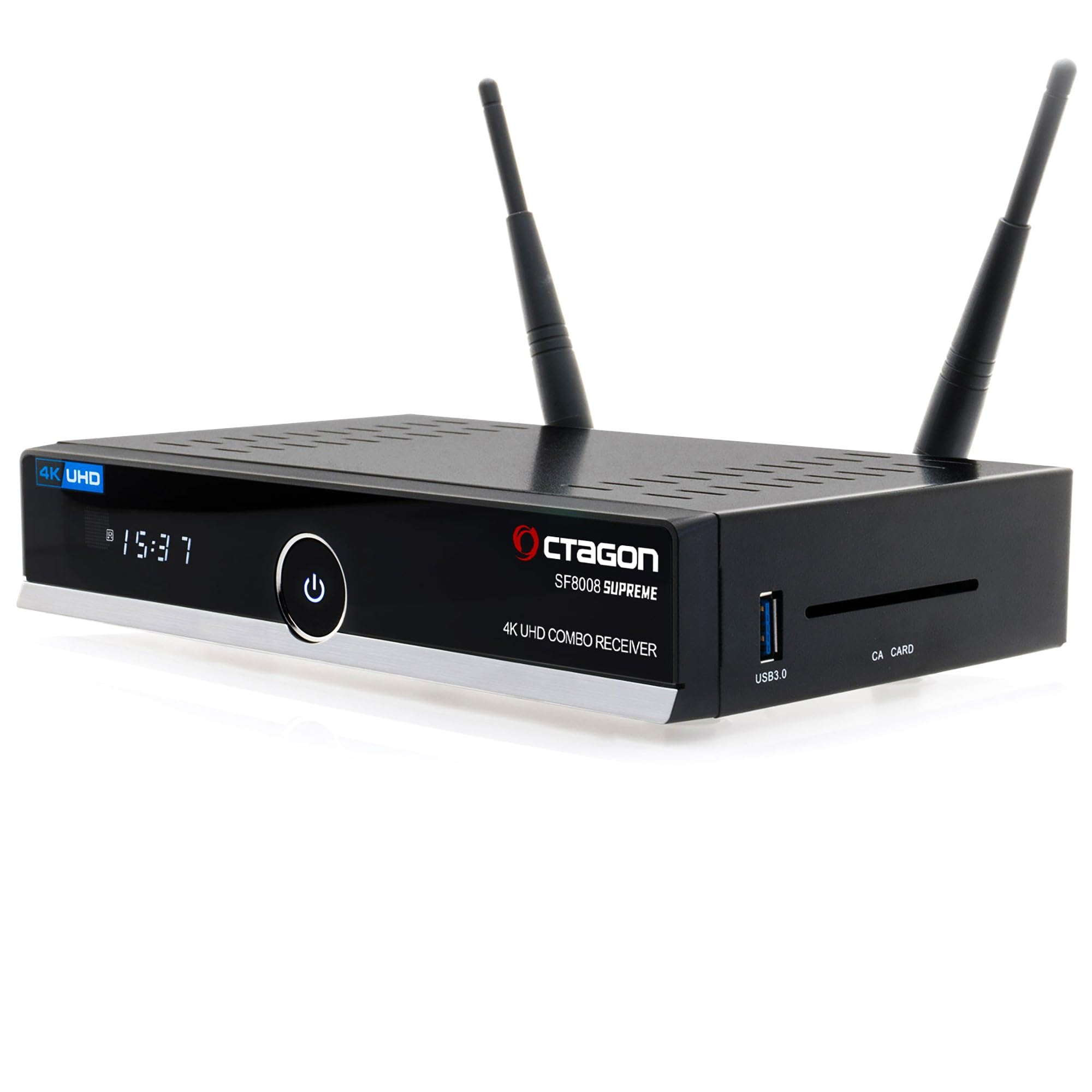 Octagon SF8008 UHD 4K Supreme Combo Receiver, Sat- Kabel- & DVB-T2 Receiver, E2 Linux & Define OS, mit PVR Aufnahmefunktion, M.2 M Key, Gigabit LAN, Bluetooth, Kartenleser, Sat to IP, WiFi WLAN