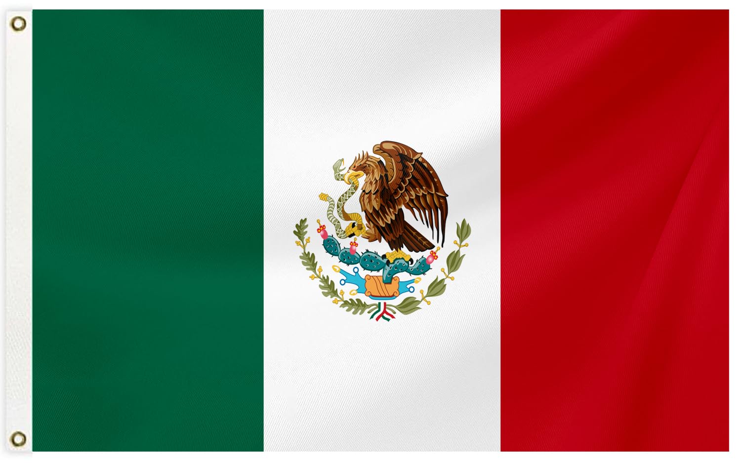 syloid Mexico Flag 3x5 Outdoor- Vivid Color 100D Polyester Long Lasting Double Stitched,Mexican MX National Flag Banner with 2 Brass Grommets