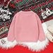 Toddler Girl/Boy Christmas Sweater Merry Hand Embroidered Sweater Knitted Pullover Winter Pink