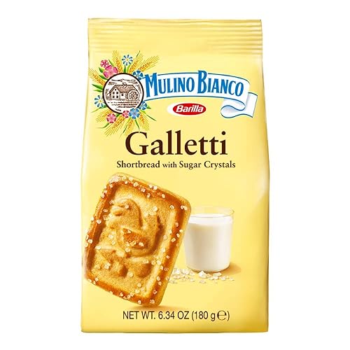 Mulino Bianco Galletti Value Pack Trío de galletas de mantequilla italiana crujientes, paquete de 4 x 3 (12 x 6.35 oz (180 g))