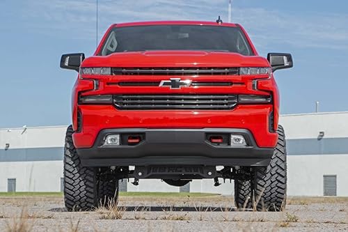 Miniatura 3 de Rough Country Ganchos de remolque forjados mejorados (se adapta a Chevy Silverado 1500 2019-2020  Sustituye al fabricante original del equipo