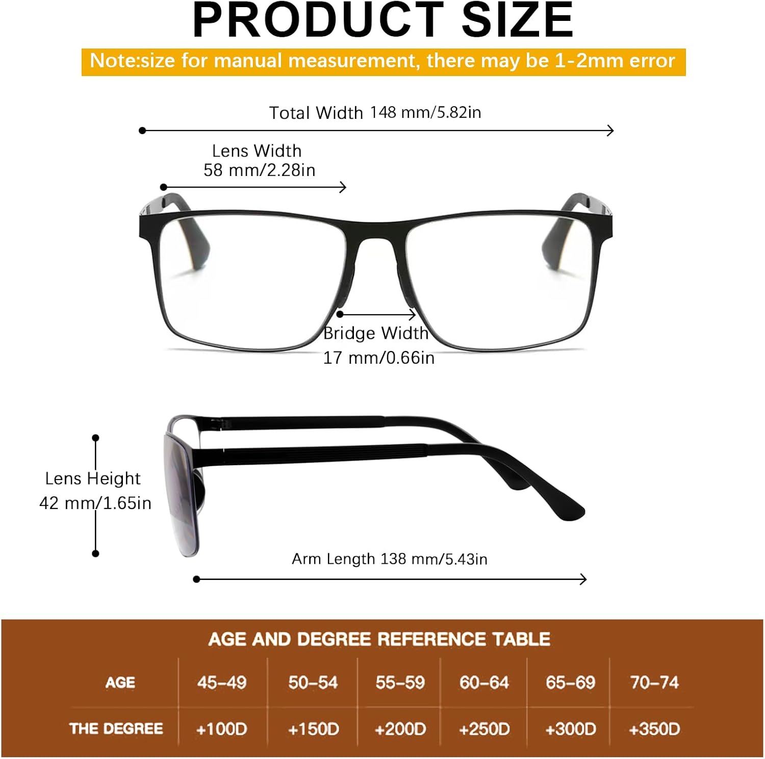 Progressive Multifocus Reading Glasses Anti Blue Light Photochromic/Bifocal Reading Glasses for men UV Protection - Image 6