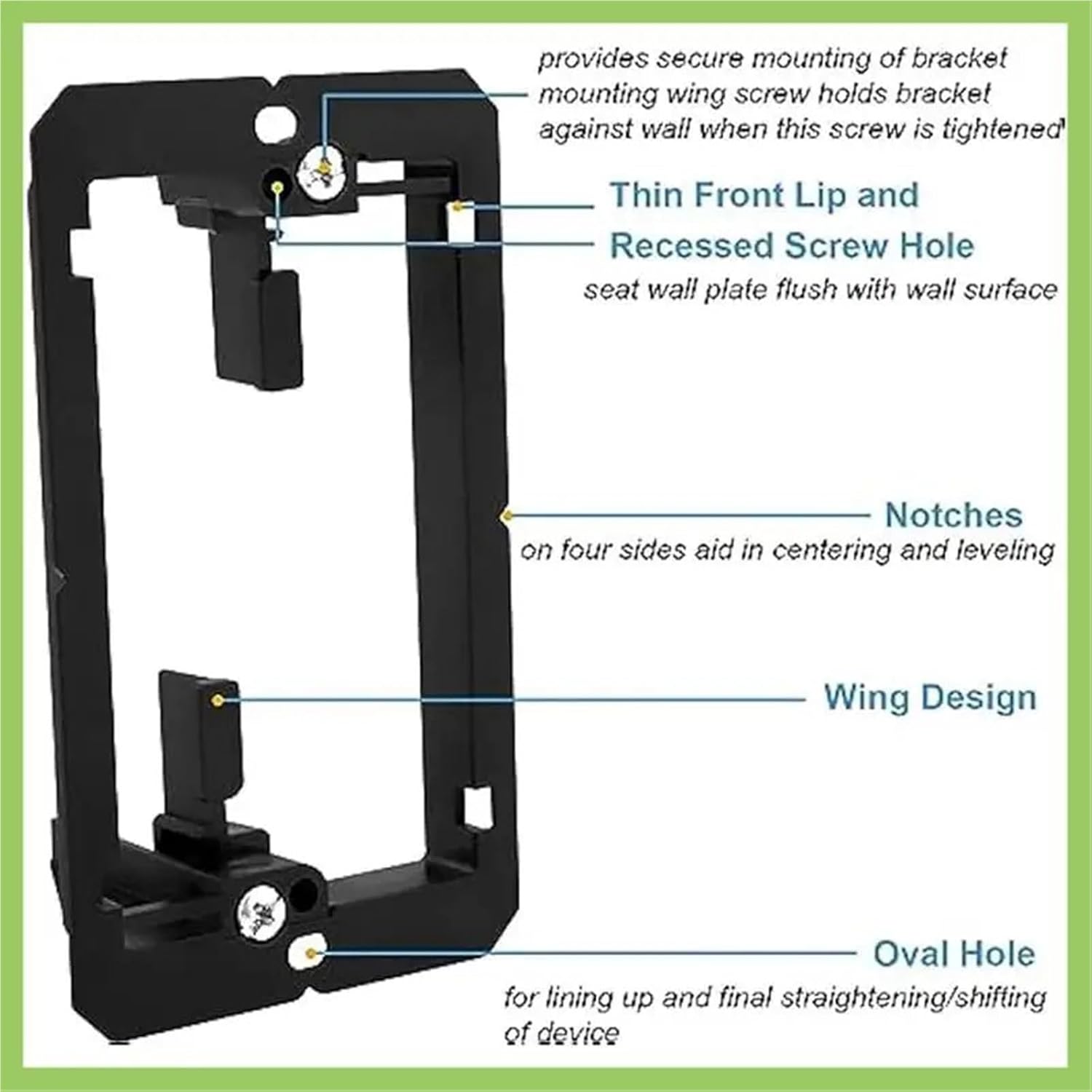 4pcs In Wall Cable Management Kit Wall Cable Pass-Through Insert With 4 Brush Design And Single Gang Low Voltage Mounting Bracket