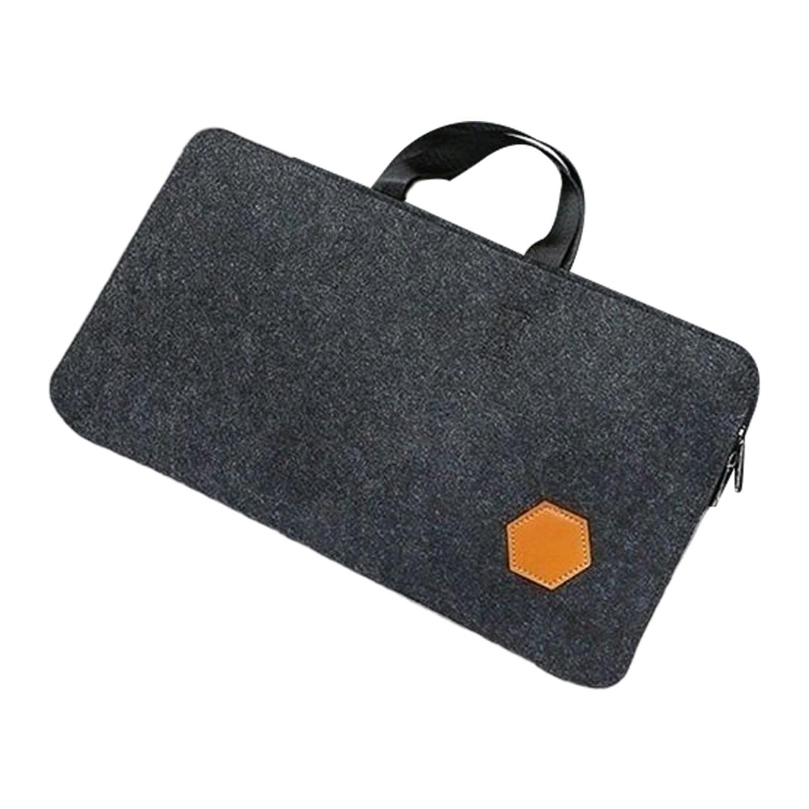 atorse ATORSE™ Felt Keyboard Storage Bag Mobile Office with Zipper Stylish PC Keyboard Case Dark Gray-picture-4