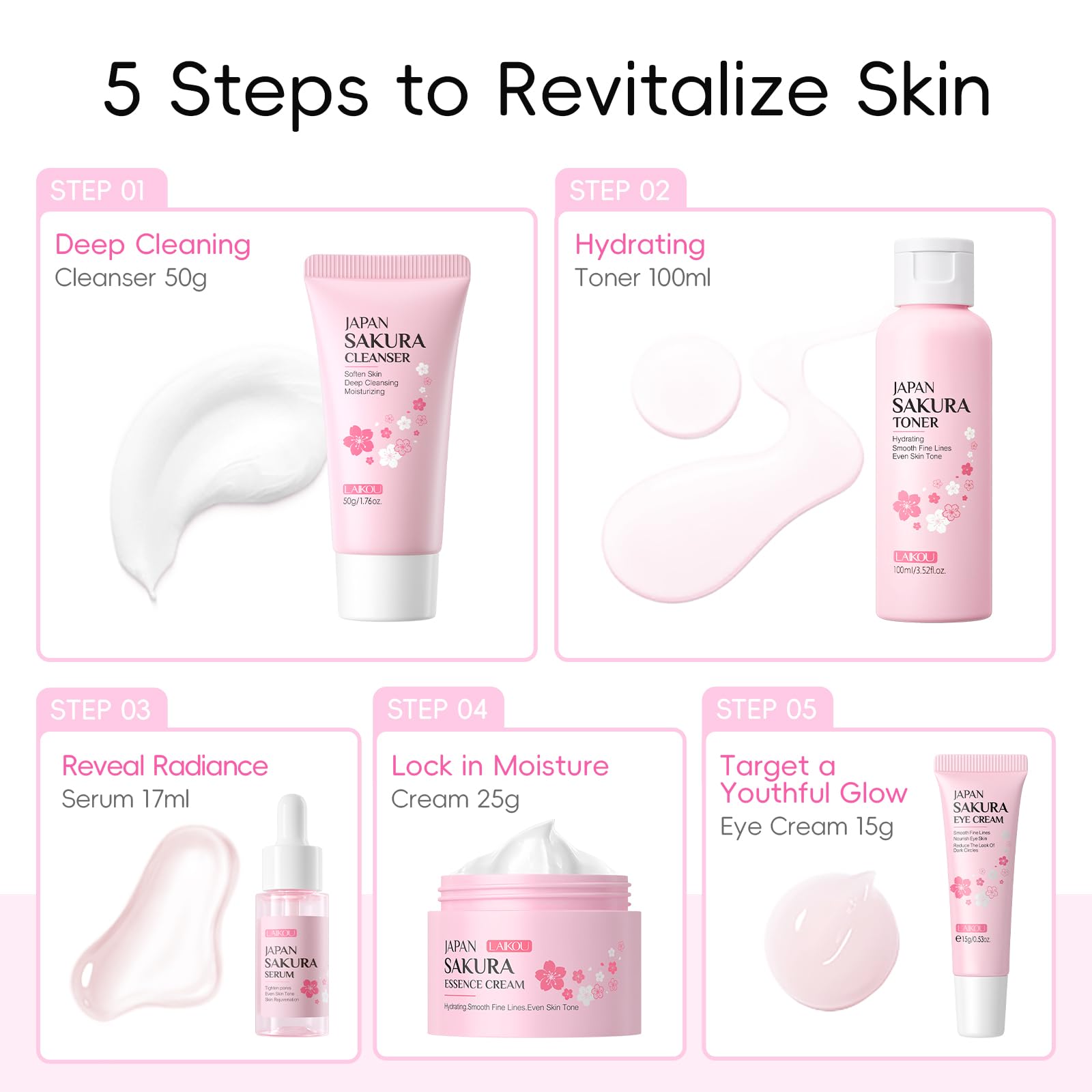 LAIKOU Skincare Set for Women and Teens