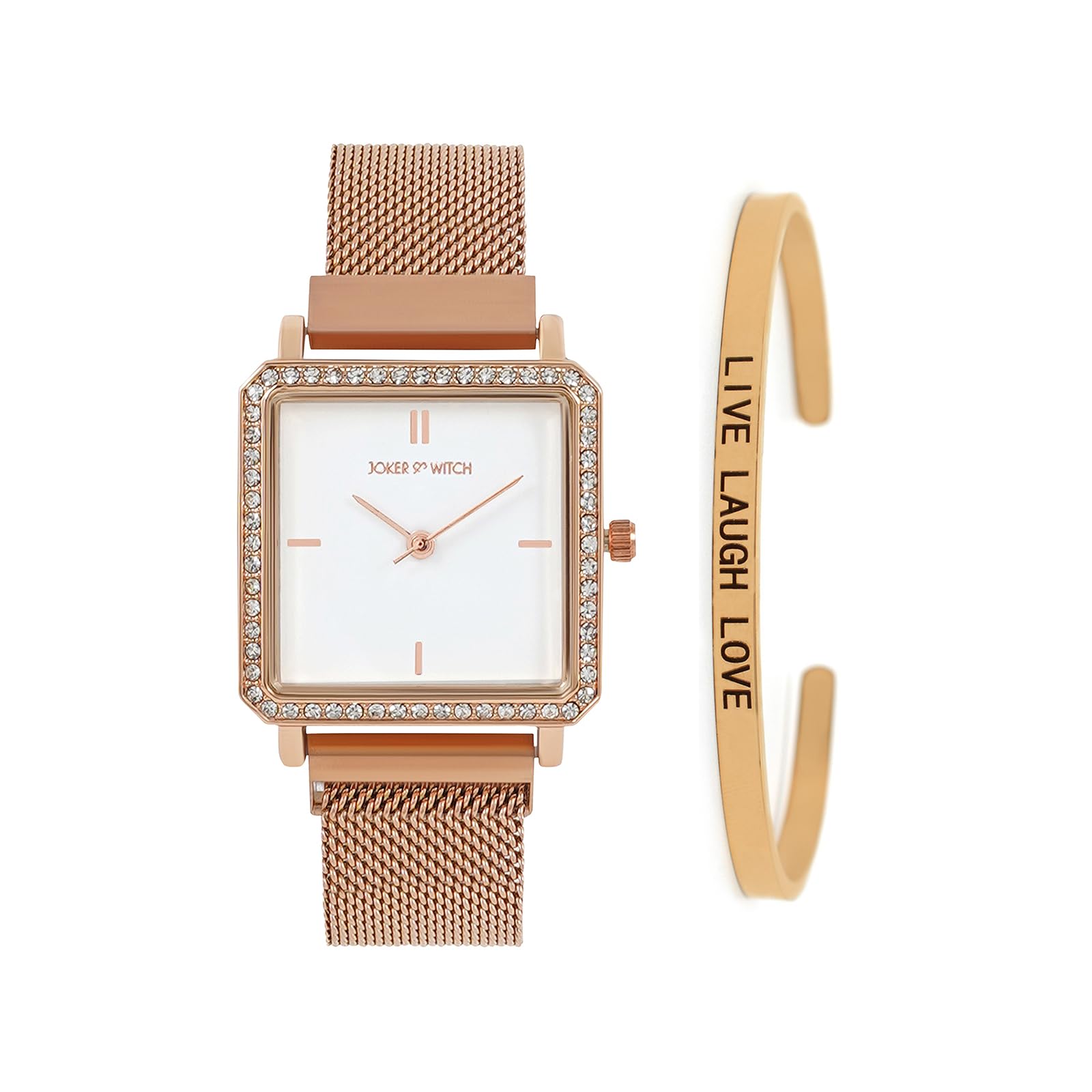 Joker & Witch Stainless Steel Women Amelia Rosegold Analog Watch Bracelet Stack Combo (B0C7L8TGCL) Amazon Price History, Amazon Price Tracker