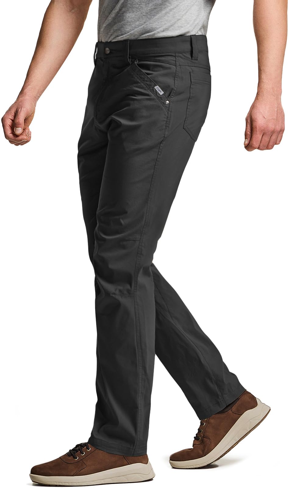 CQR Men's Vent Stretch Pants, Quick Dry Lightweight Casual Cargo Pants, Water Resistant Straight-Fit Utility Work Pants