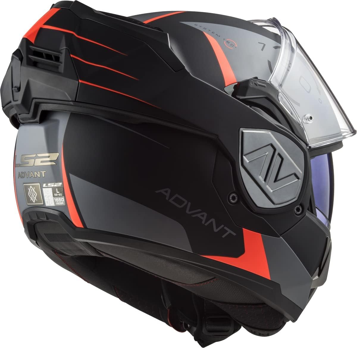 LS2, Casco Moto Modulare ADVANT CODEX Matt Black Titanium, XXL