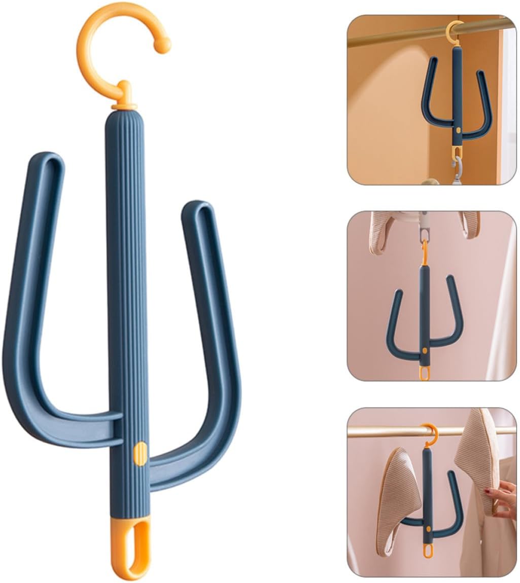 ABS Shoes Hanger Drying Rack for Sandals and Flats, Navy Hook
