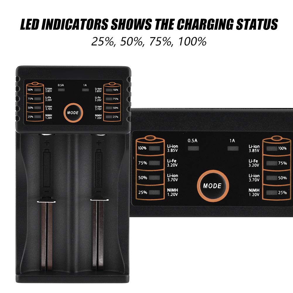 Ładowarka Liitokala, Uniwersalna Inteligentna ładowarka USB Lii-202 do /18490/18350/17670/17500/16340 (RCR123)
