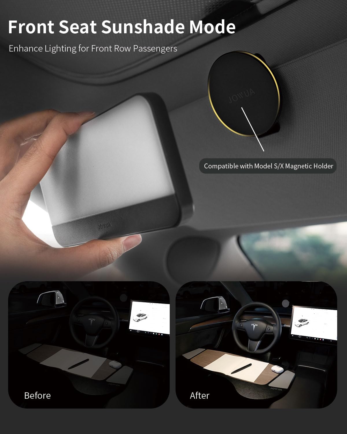 JOWUA Portable LED Light Compatible for MagSafe Wireless Charging, Supports Wireless Charging only