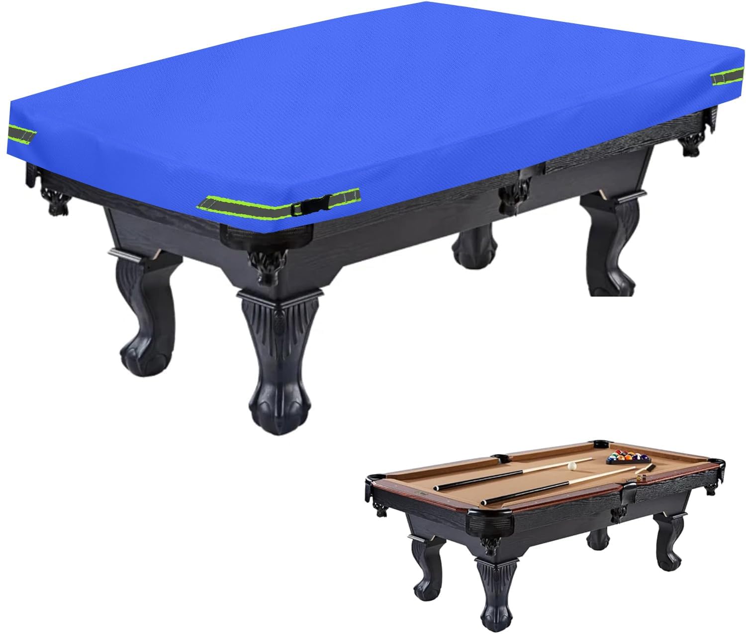 Pool Table Cover 9ft - Billiard Table Cover, 600D Waterproof Covers for Billiard Pool Table, Heavy Duty Scratched-Free UV Protection Snooker Furniture Table Cover - 9 Feet