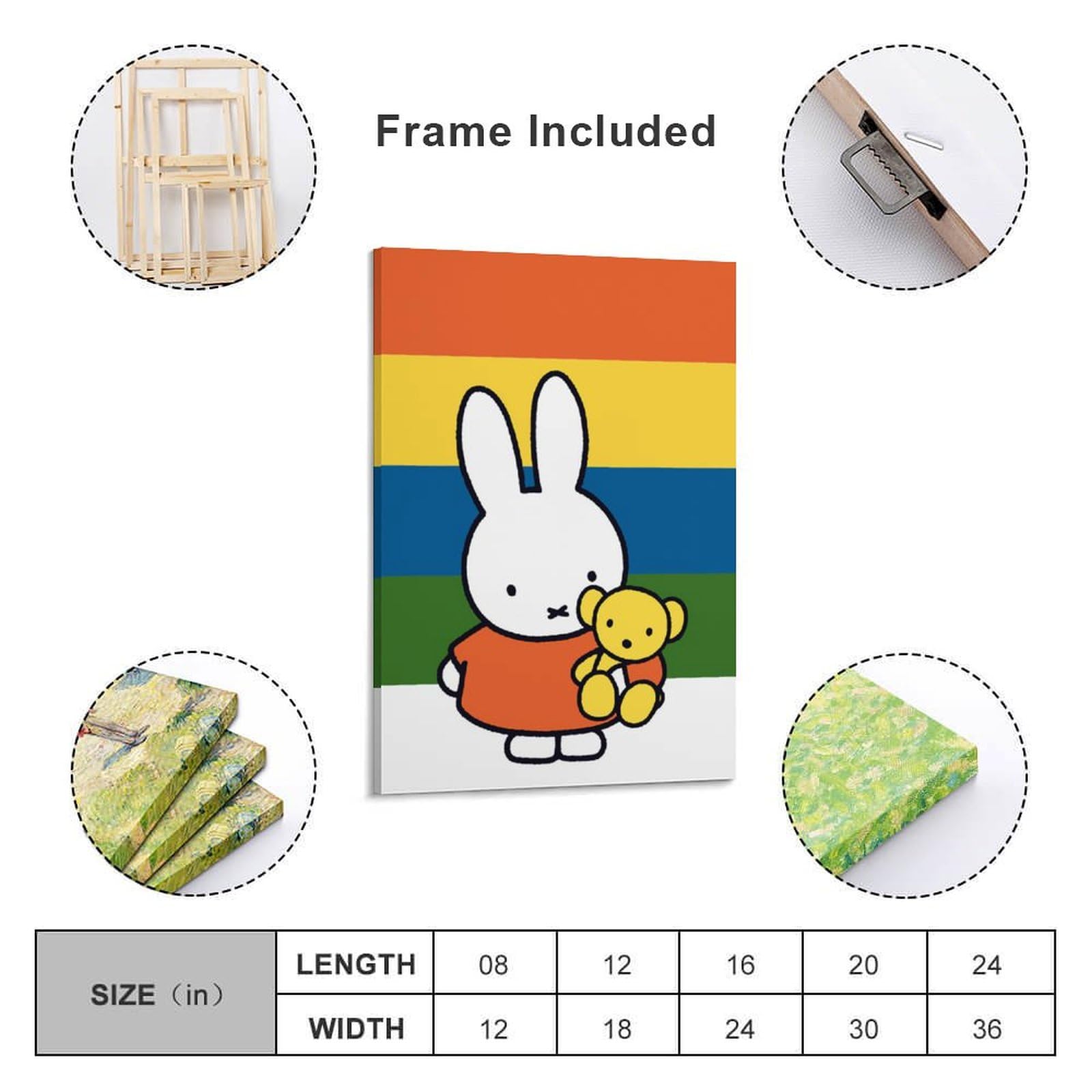 Amazon.co.jp: ポスター Miffy ミッフィー 印刷 ポスター キャンバス