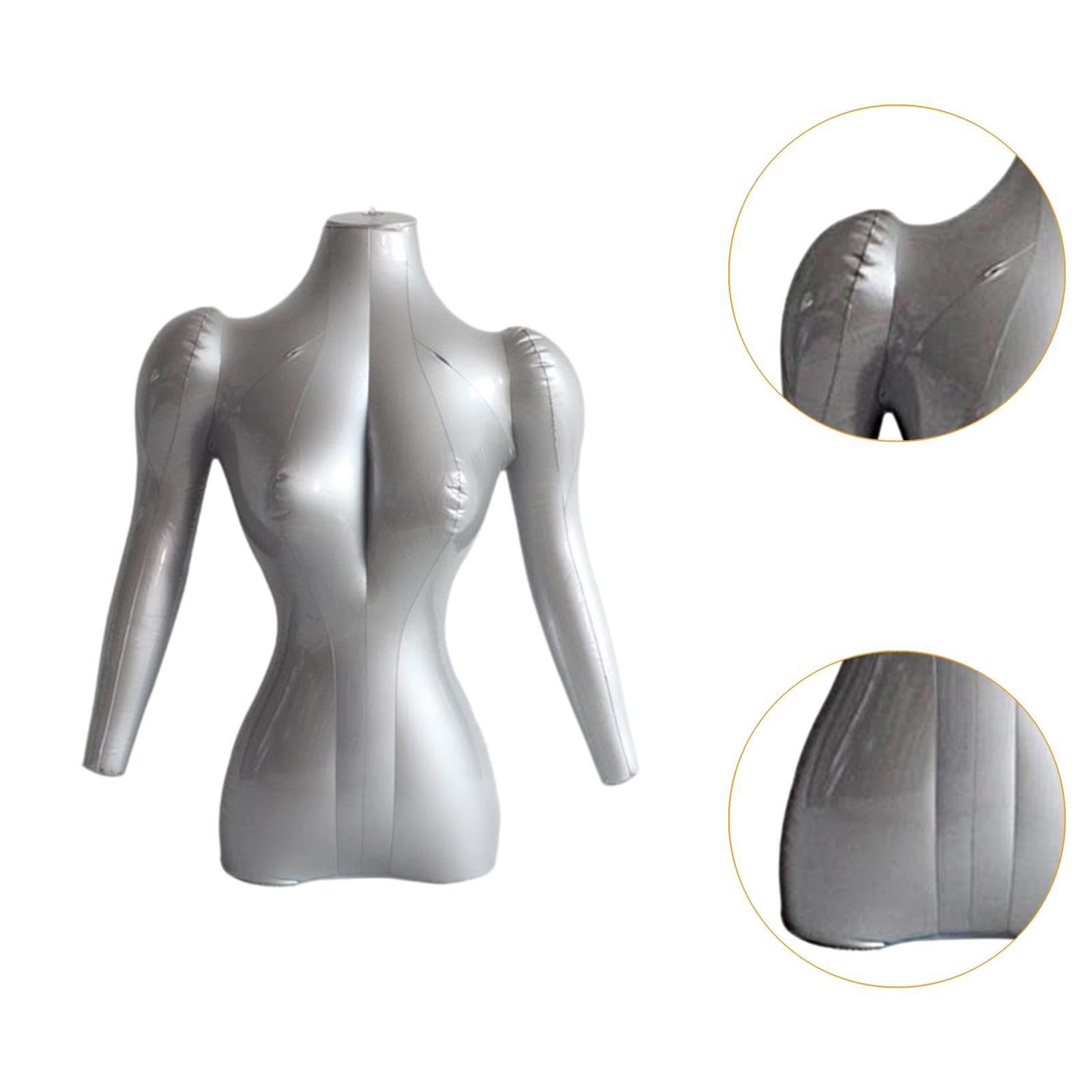 Aufblasbare Halb Torso Shirt Form, Präsentationsmodell, Geschenk, Multifunktionale Bekleidungspräsentationsrequisiten für Schals Und Bademode, Frauen mit Hand