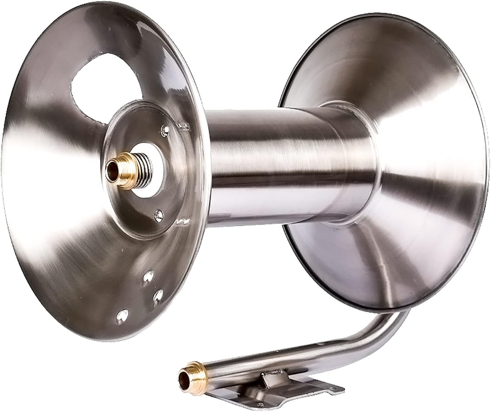 Garden Hose Reel, Garden Hose Reel Stand,industrial Stainless Steel Hose Holder, Wall-mounted Water Hose Reel With Crank, Suitable For Courtyards, Gardens, Farms And Terraces,Car Washing