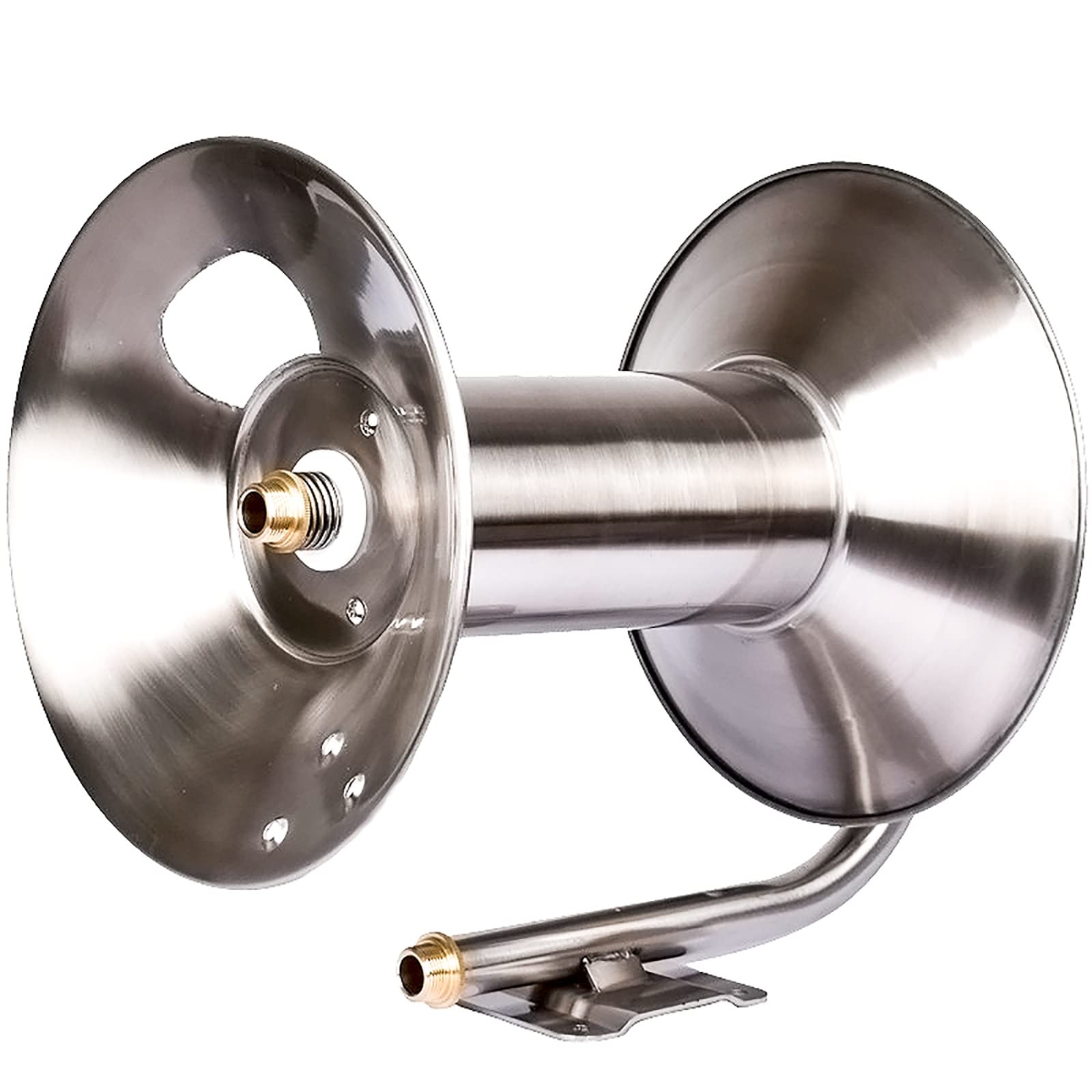 Garden Hose Reel, Garden Hose Reel Stand，industrial Stainless Steel Hose Holder, Wall-mounted Water Hose Reel With Crank, Suitable For Courtyards, Gardens, Farms And Terraces，Car Washing