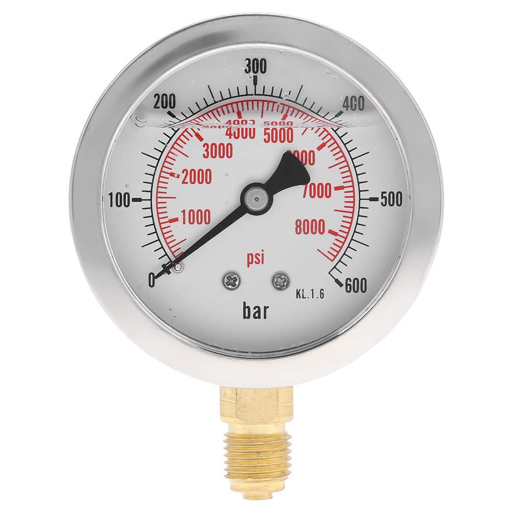 Testeur hydraulique avec boîte de transport, testeur de pression hydraulique, coffret de test, manomètre Ø 63 mm (250/400/600 bar), tuyau de test 1500 mm, raccord G1/4, R1/4