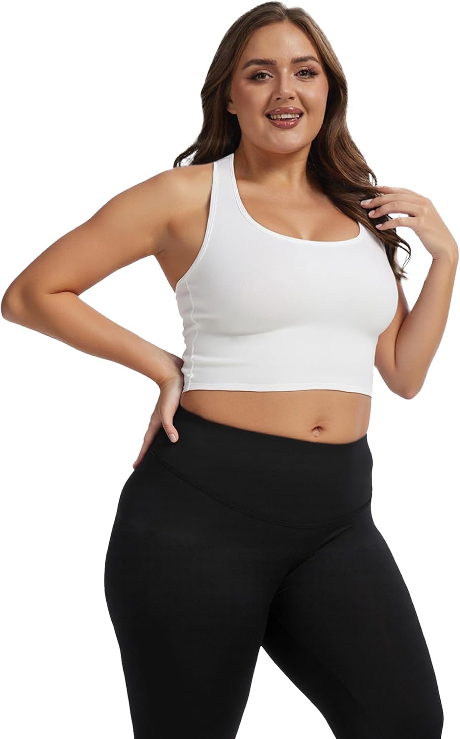 Multi-Pack Women's Plus Size Halter Camisole Soft Knit Oversize Tank Top - Image 2