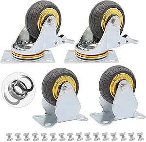 160mm Heavy Duty Swivel Castors Black Rubber Wheel | Ross Castors Castors, Trolley Wheels & Castors Online From Ross Handling - View #5