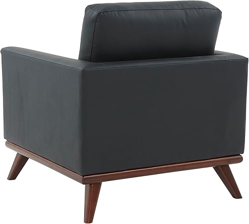 Miniatura 38 de LeisureMod Chester - Silla moderna y contemporánea con patas de madera de abedul maciza, color gris Gris,Malla beige,Cognac Tan,gris topo,Negro